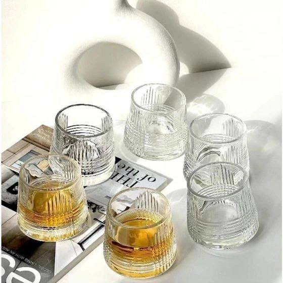 لیوان چرخشی پک ۶ تایی وارداتی موجود در طرح جذاب