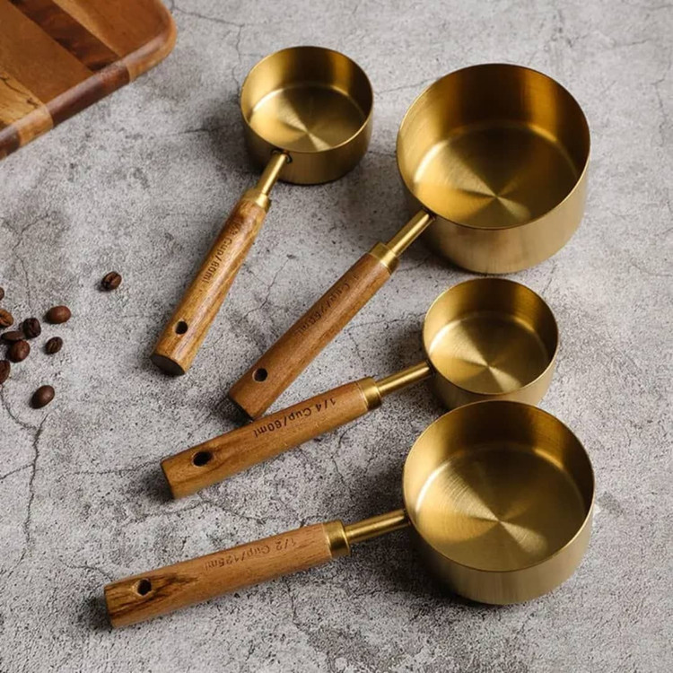 پیمانه های دسته چوبی طرح زارا وارداتی محصول برند معتبر Shengya