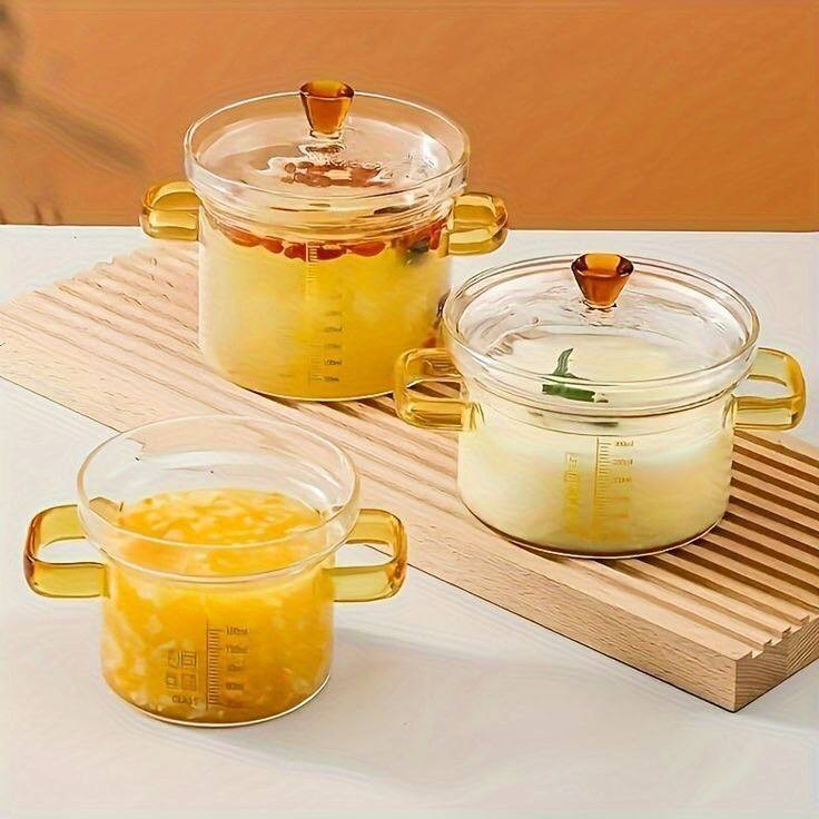 مینی قابلمه پیرکس دسته رنگی