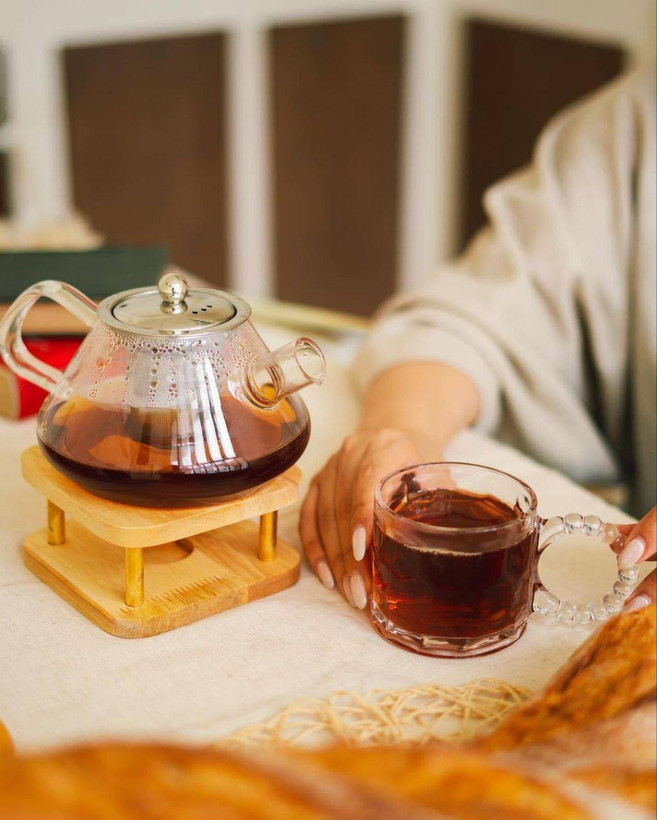 لیوان بلوری دسته منجوقی جذاب وارداتی