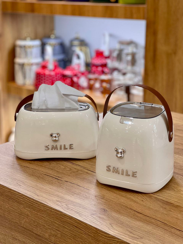 شارژ مجدد سطل رومیزی و جادستمال دسته دار SMILE محصول باکیفیت وارداتی