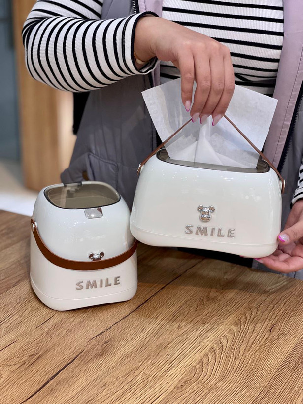شارژ مجدد سطل رومیزی و جادستمال دسته دار SMILE محصول باکیفیت وارداتی