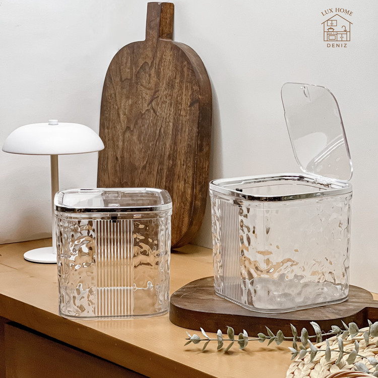 سطل زباله و نظم دهنده رومیزی شفاف وارداتی