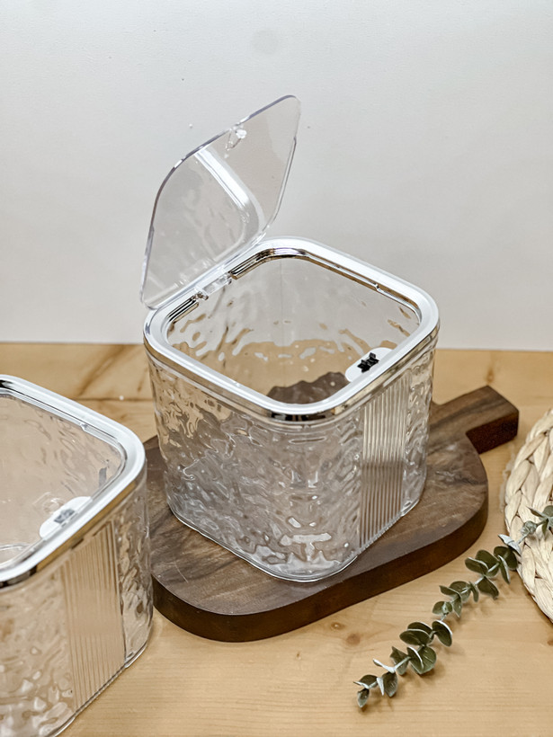 سطل زباله و نظم دهنده رومیزی شفاف وارداتی