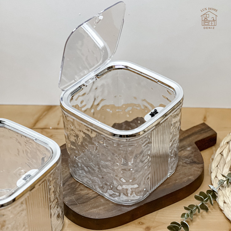 سطل زباله و نظم دهنده رومیزی شفاف وارداتی