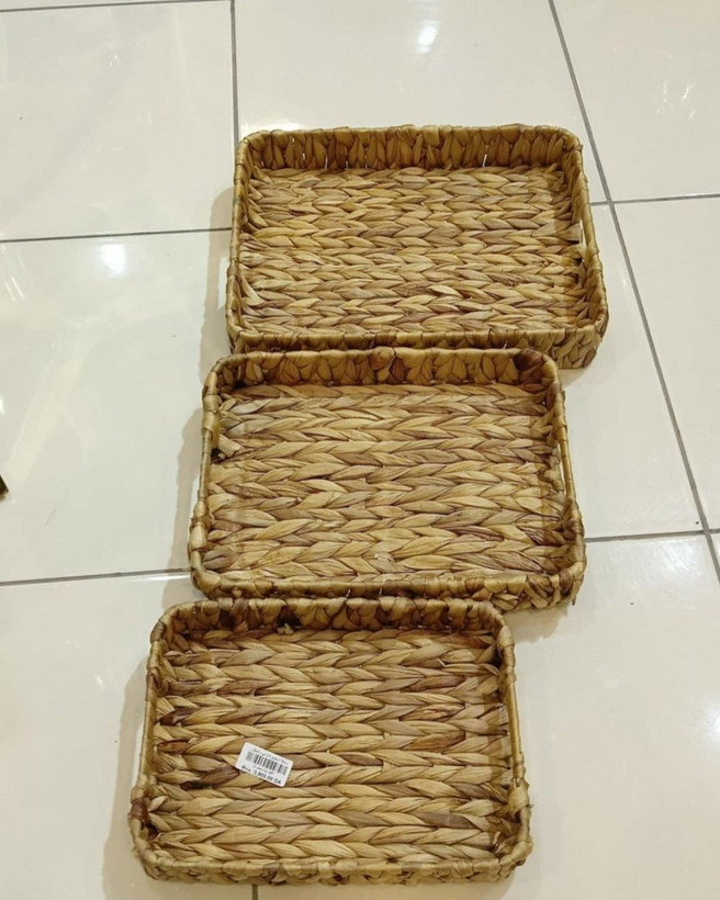 سینی حصیری سه تایی محصول درجه یک وارداتی