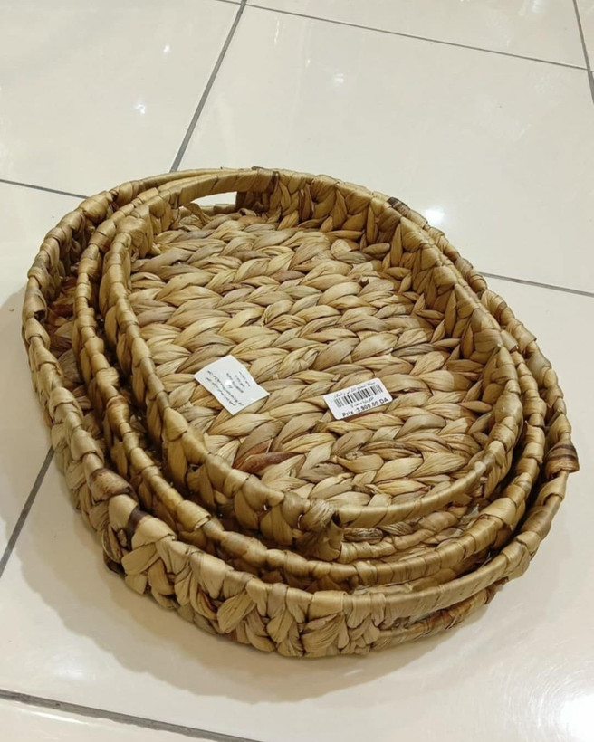 سینی حصیری سه تایی محصول درجه یک وارداتی