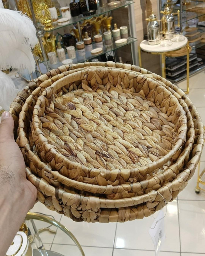 سینی حصیری سه تایی محصول درجه یک وارداتی