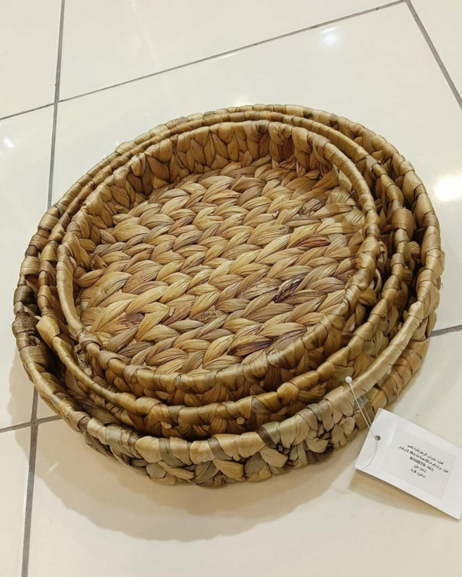 سینی حصیری سه تایی محصول درجه یک وارداتی