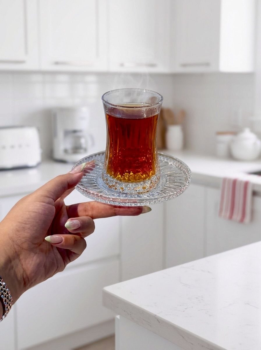 ستکان نعلبکی Elysia محصول Paşabahçe ترکیه🇹🇷🇹🇷🇹🇷 جنس:کریستالین