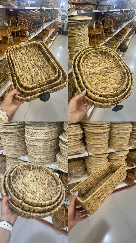 سینی حصیری سه تایی محصول درجه یک وارداتی