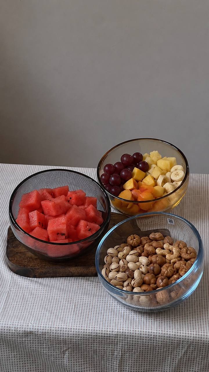 كاسه سركج کریستالی سه رنگ وارداتی